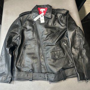 Black Oversized Leather Jacket